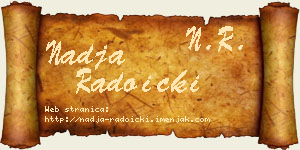 Nadja Radoički vizit kartica